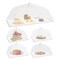Simply Genius 6 Pack Pop-Up Mesh Food Covers Tent Umbrella for Outdoors, 2 Jumbo (39" x 24") & 4 Large (17”x17”) Reusable & Collapsible Picnic Accessories Outdoor Food Covers for Outdoor Parties